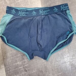 Original Penguin Men's Navy and Teal Briefs